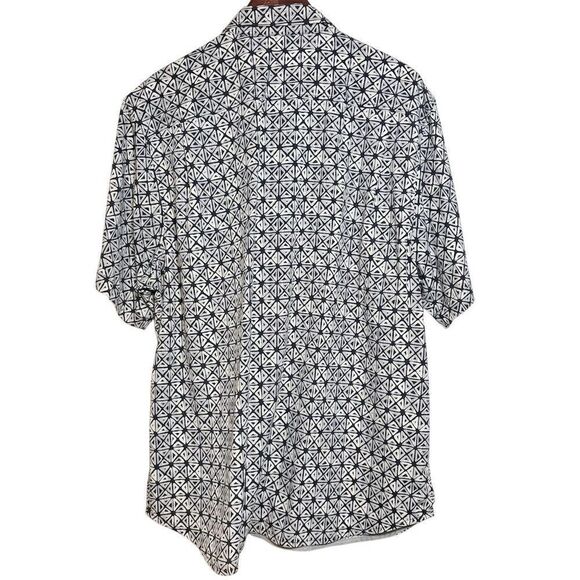 Tommy Bahama Men's XXL Black Geometric Short Sleeve Button-Up Shirt - Picture 3 of 9